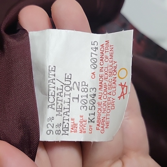 Vintage Metallic Acetate Brocade Floral Paisley Chunky Sequin Button Jacket - Picture 8 of 9